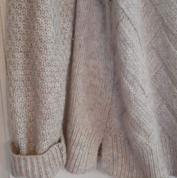 Sonoma Cream Knit Sweater Chevron Texture Women's Small S Neutral Cozy Winter - Picture 6 of 9